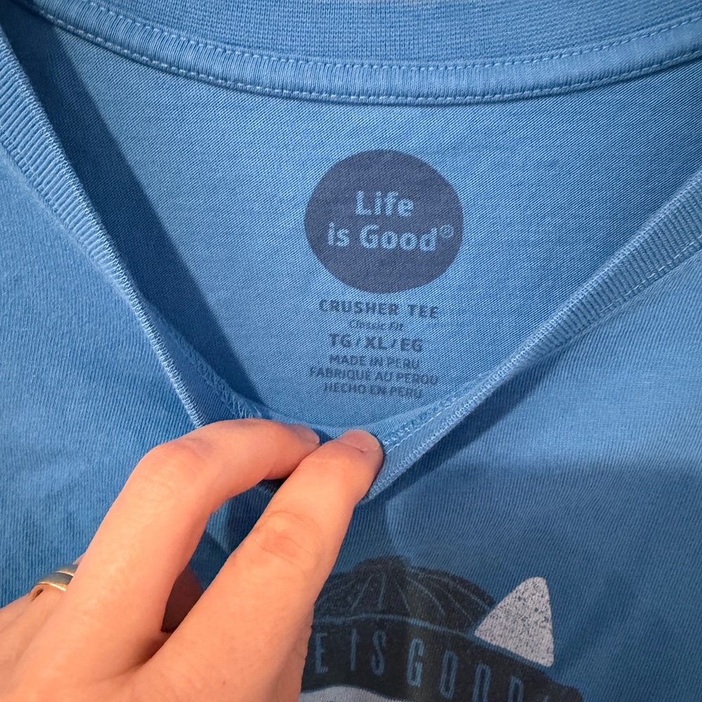 Life Is Good crusher tee sea dog blue XL - Picture 2 of 4